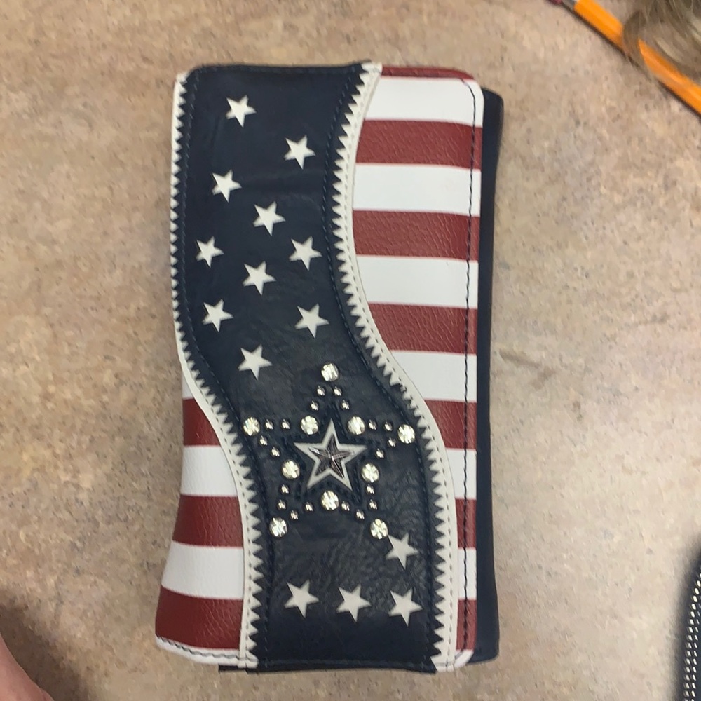 American flag wallet/clutch